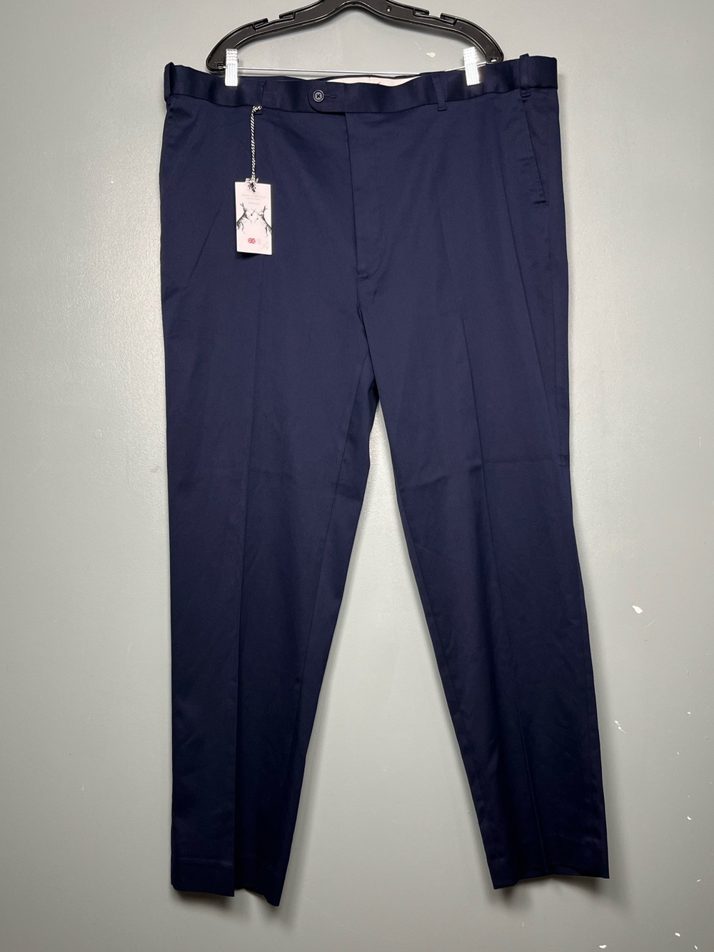 Peter Christian Finest Cotton Silk Chino Pants Navy Blue Men’s Size 46W 32L